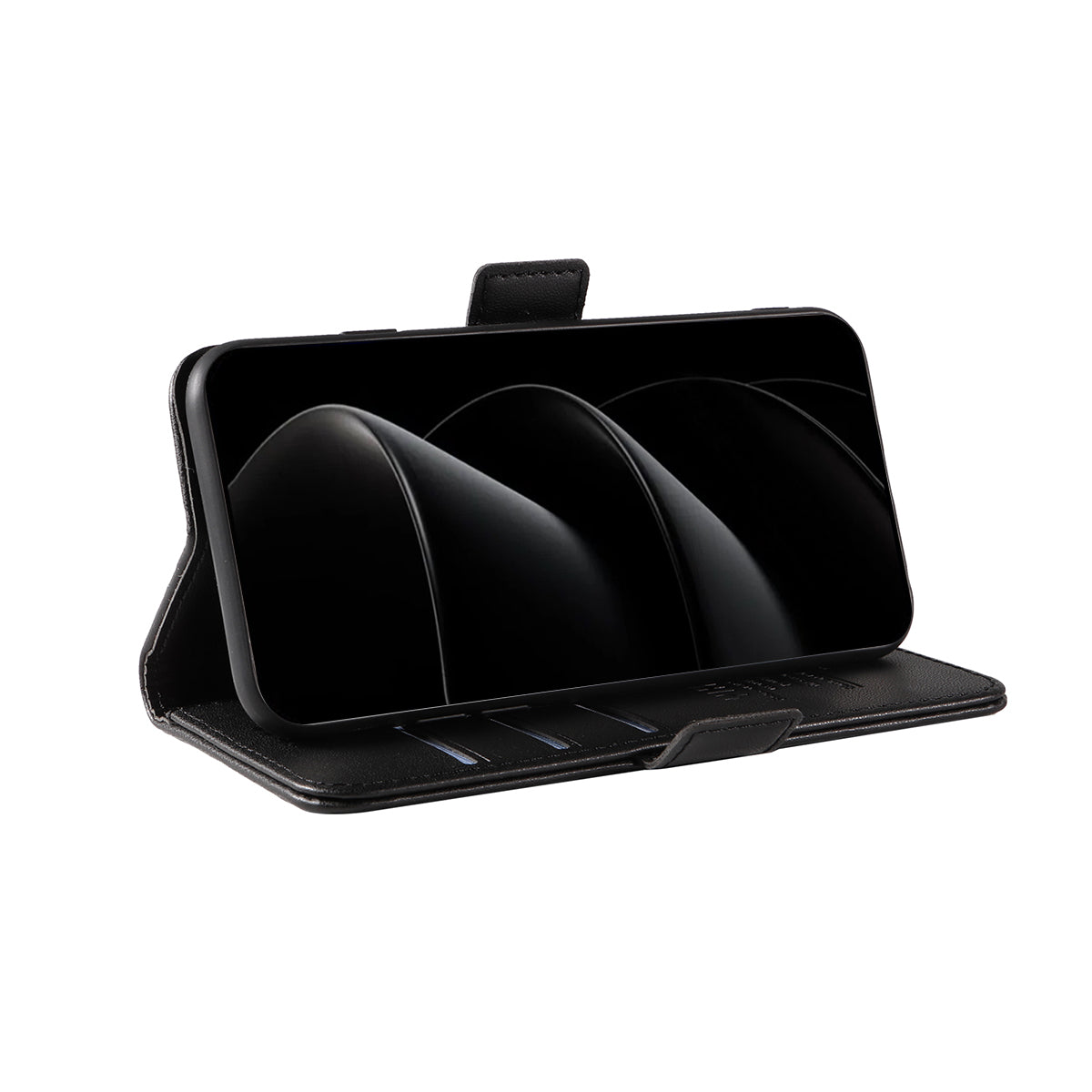 For iPhone 17 Pro Max Wallet Phone Case YIKATU YK-003 Leather Stand Cover - Black