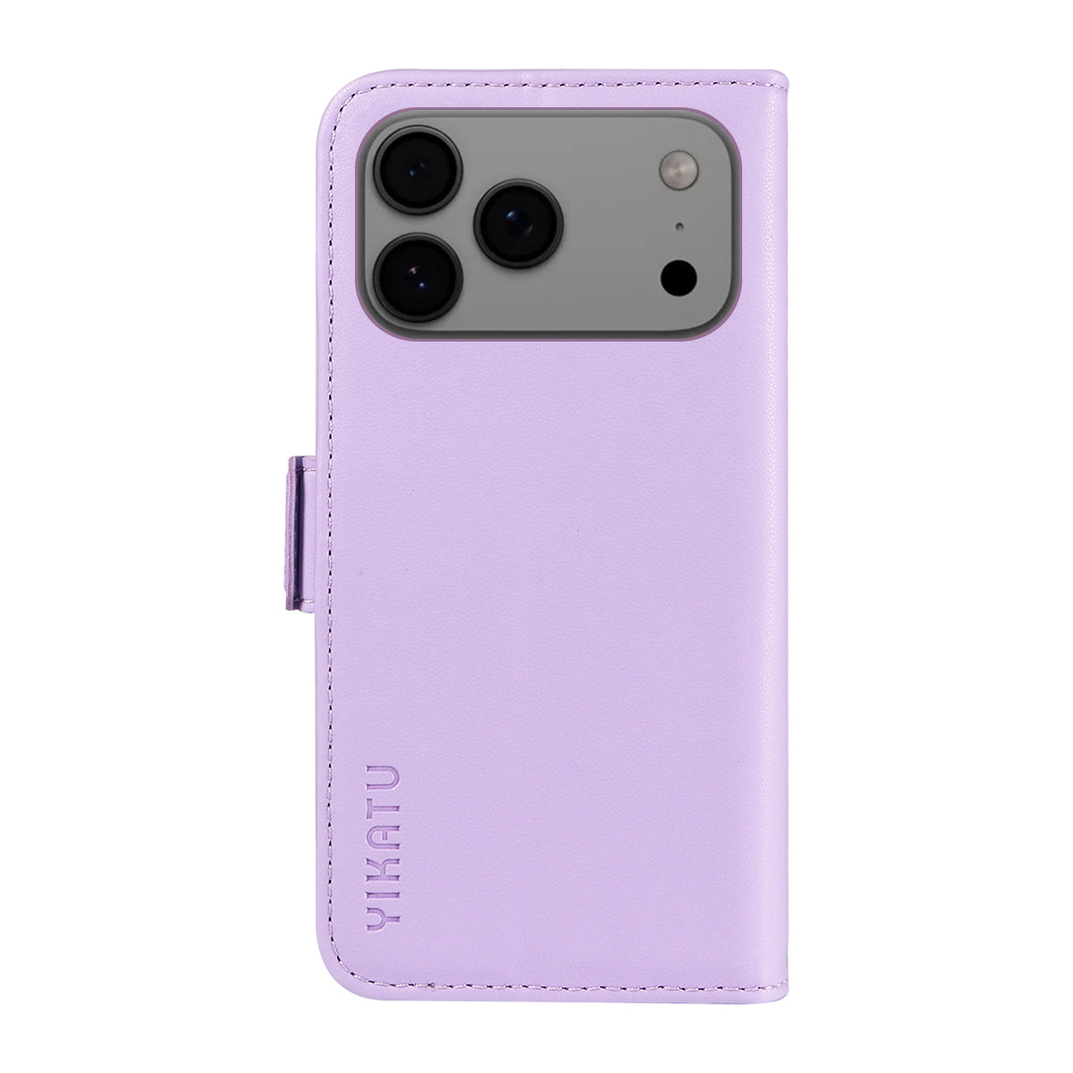 For iPhone 17 Pro Max Wallet Phone Case YIKATU YK-003 Leather Stand Cover - Light Purple