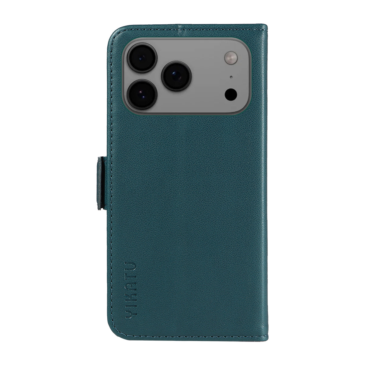 For iPhone 17 Pro Max Wallet Phone Case YIKATU YK-003 Leather Stand Cover - Green