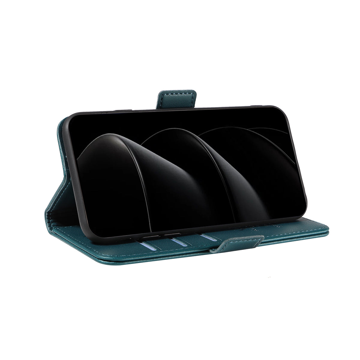 For iPhone 17 Pro Max Wallet Phone Case YIKATU YK-003 Leather Stand Cover - Green