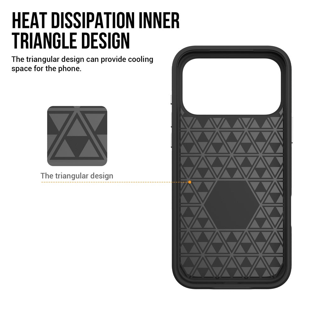 For iPhone 17 Pro Max Case Compatible with MagSafe Protective TPU+PC Phone Cover - Navy Blue