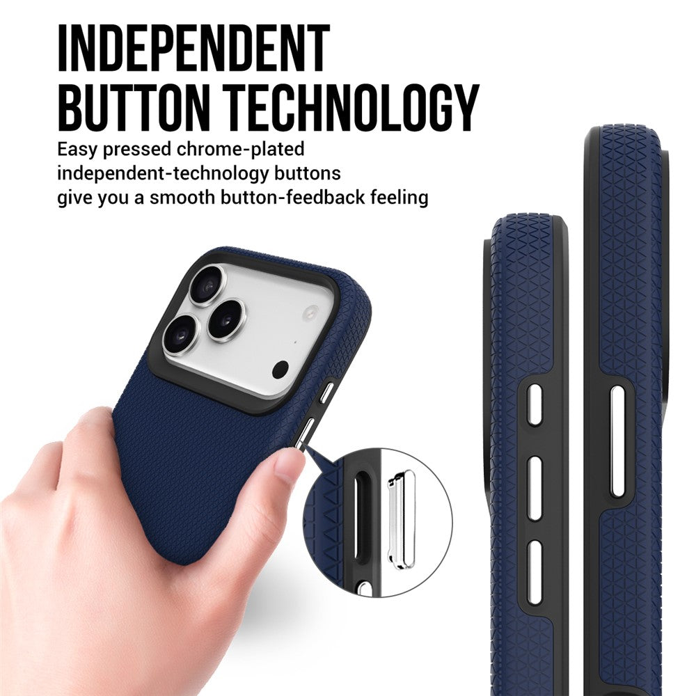 For iPhone 17 Pro Max Case Compatible with MagSafe Protective TPU+PC Phone Cover - Navy Blue