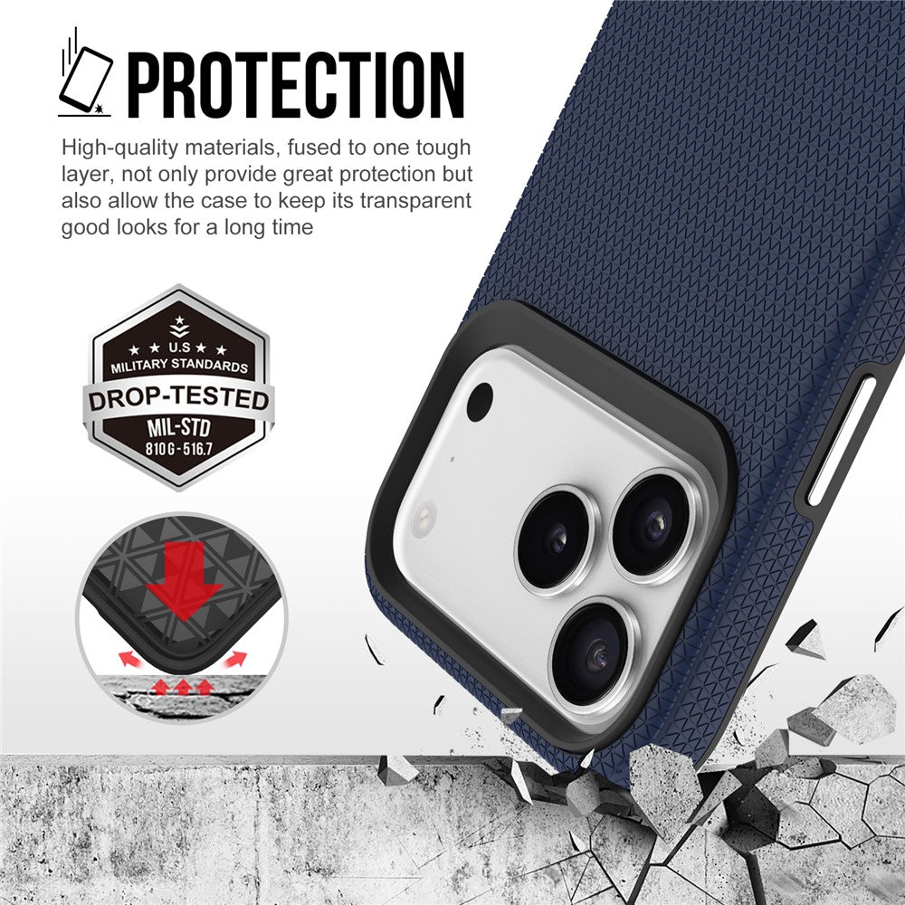 For iPhone 17 Pro Max Case Compatible with MagSafe Protective TPU+PC Phone Cover - Navy Blue