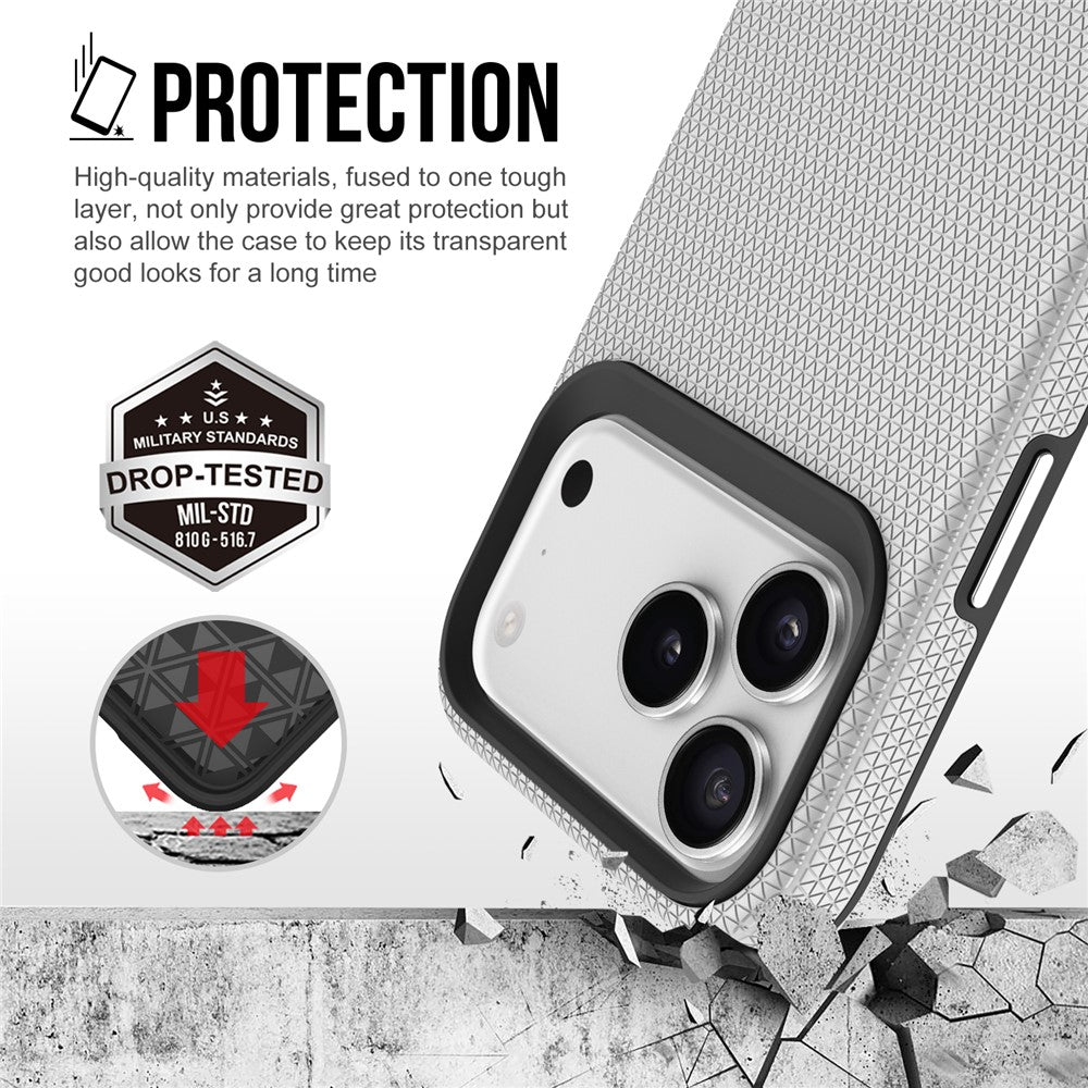 For iPhone 17 Pro Max Case Compatible with MagSafe Protective TPU+PC Phone Cover - Silver