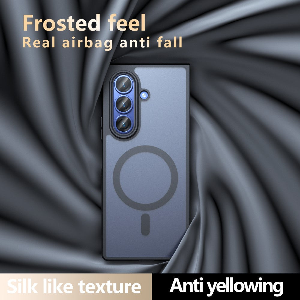 For Samsung Galaxy Z Fold7 5G Case Compatible with MagSafe TPU + PC Matte Skin Touch Phone Cover