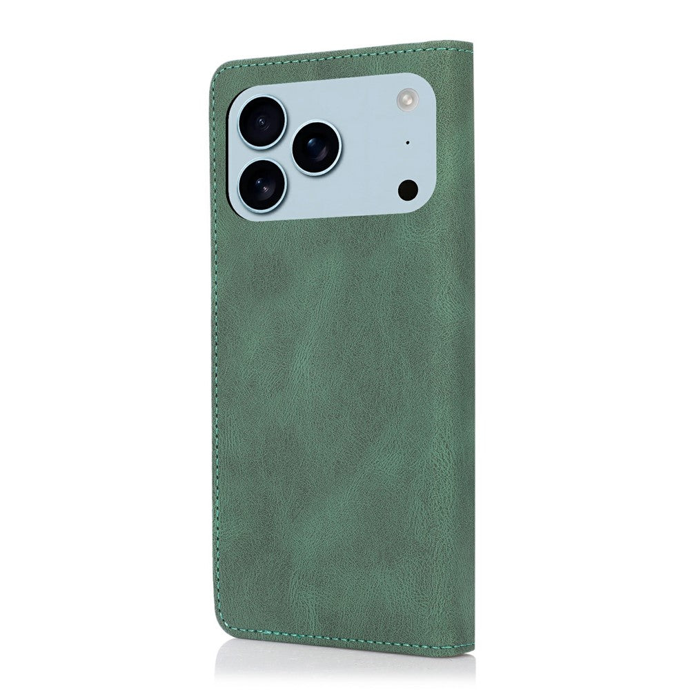 For iPhone 17 Pro Max Case Wallet Magnetic Closing Leather Flip Phone Cover - Green