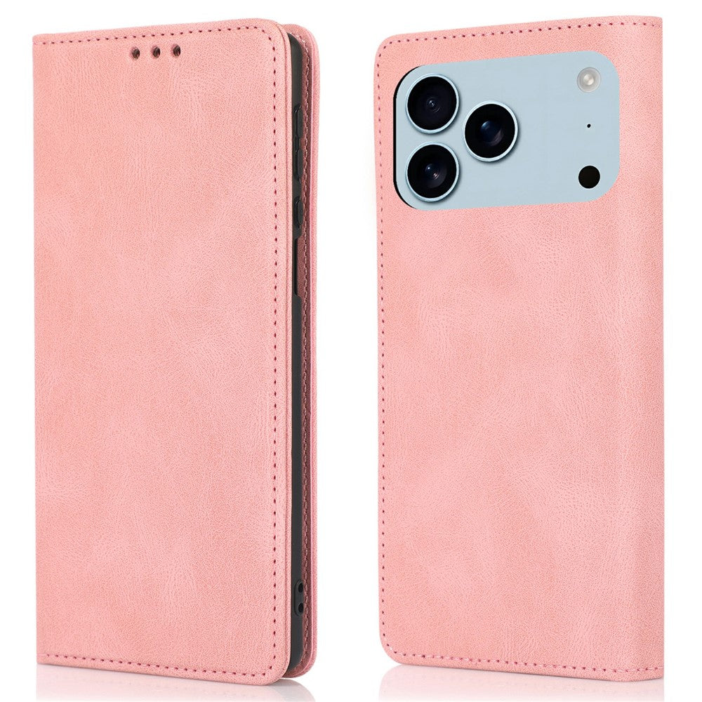 For iPhone 17 Pro Max Case Wallet Magnetic Closing Leather Flip Phone Cover - Rose Gold