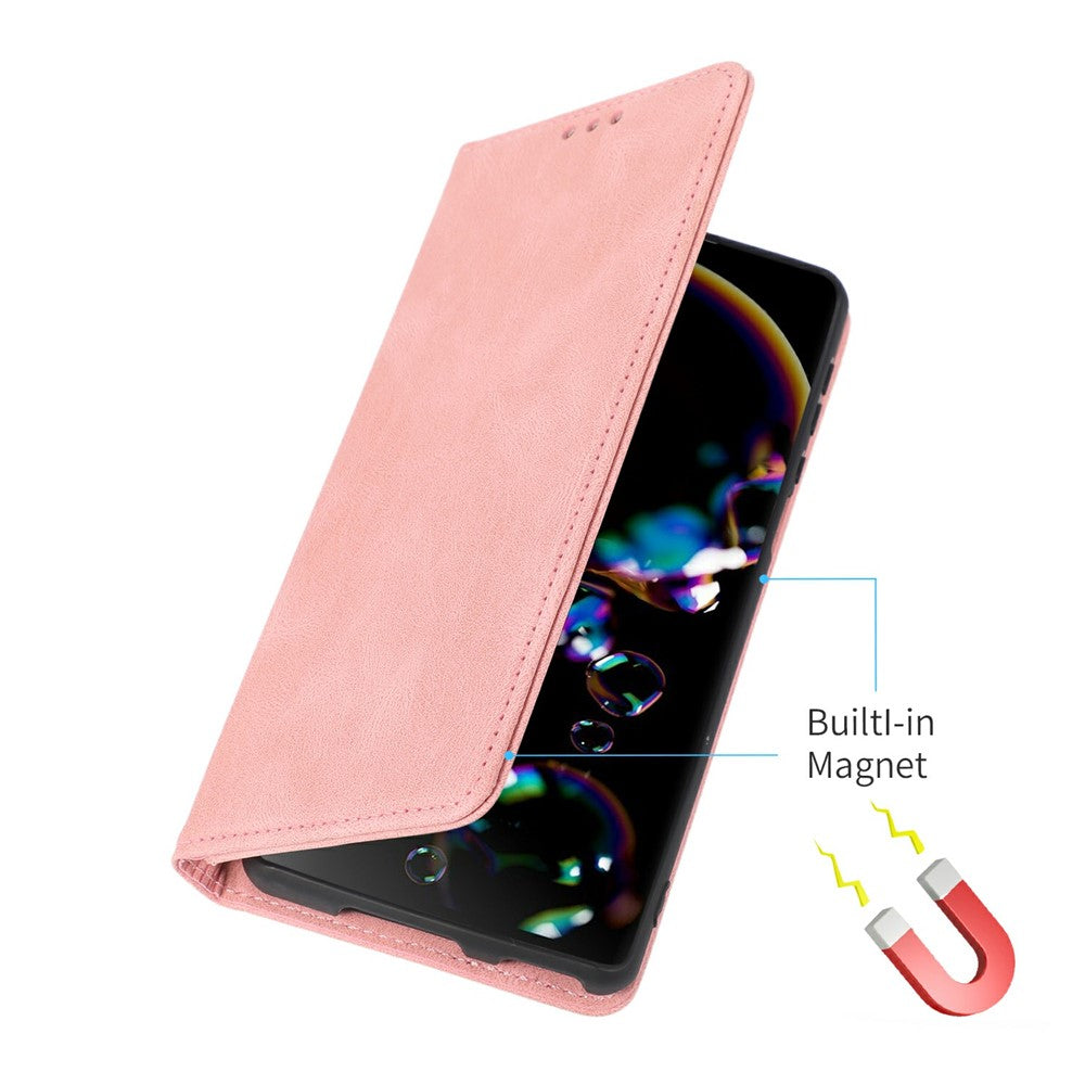 For iPhone 17 Pro Max Case Wallet Magnetic Closing Leather Flip Phone Cover - Rose Gold