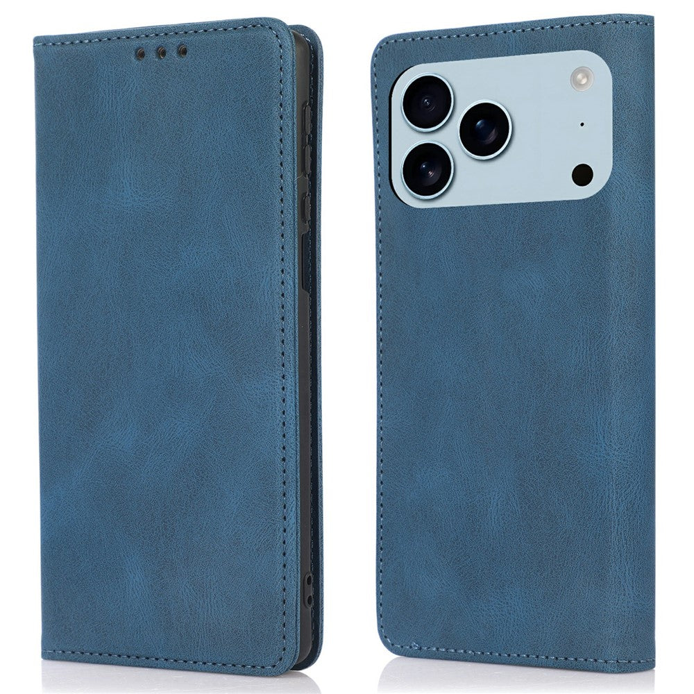 For iPhone 17 Pro Max Case Wallet Magnetic Closing Leather Flip Phone Cover - Blue
