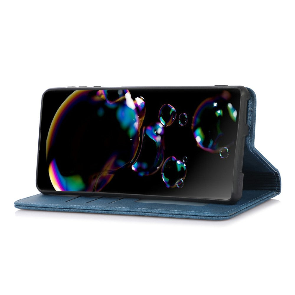 For iPhone 17 Pro Max Case Wallet Magnetic Closing Leather Flip Phone Cover - Blue