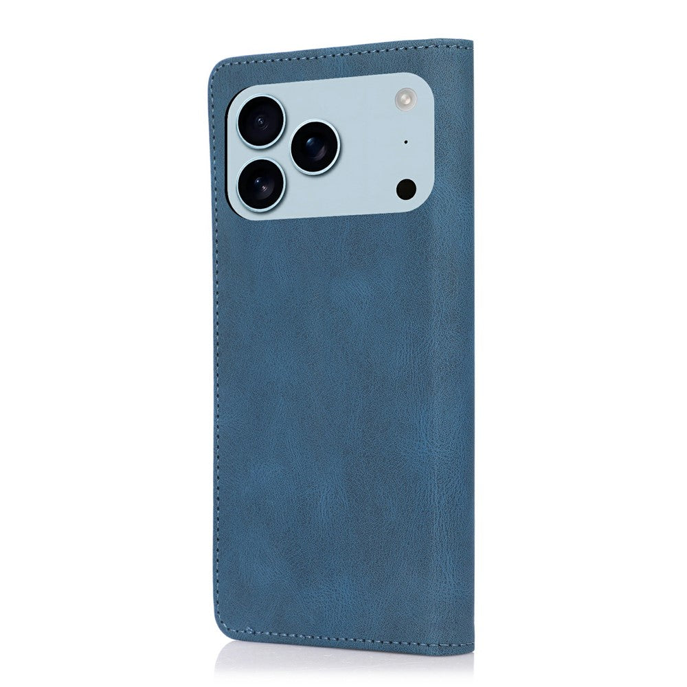 For iPhone 17 Pro Max Case Wallet Magnetic Closing Leather Flip Phone Cover - Blue