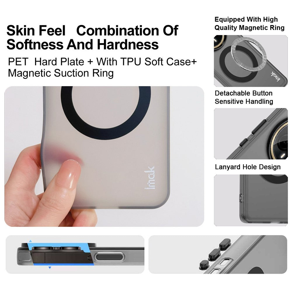 IMAK For Samsung Galaxy A17 5G Case Compatible with MagSafe PC + TPU Protective Phone Back Cover - Black