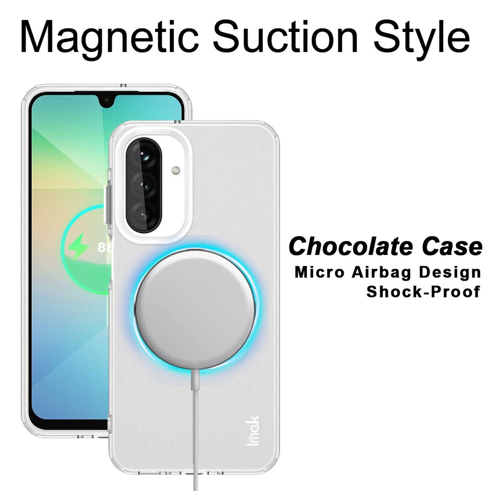 IMAK For Samsung Galaxy A17 5G Case Compatible with MagSafe PC + TPU Protective Phone Back Cover - White