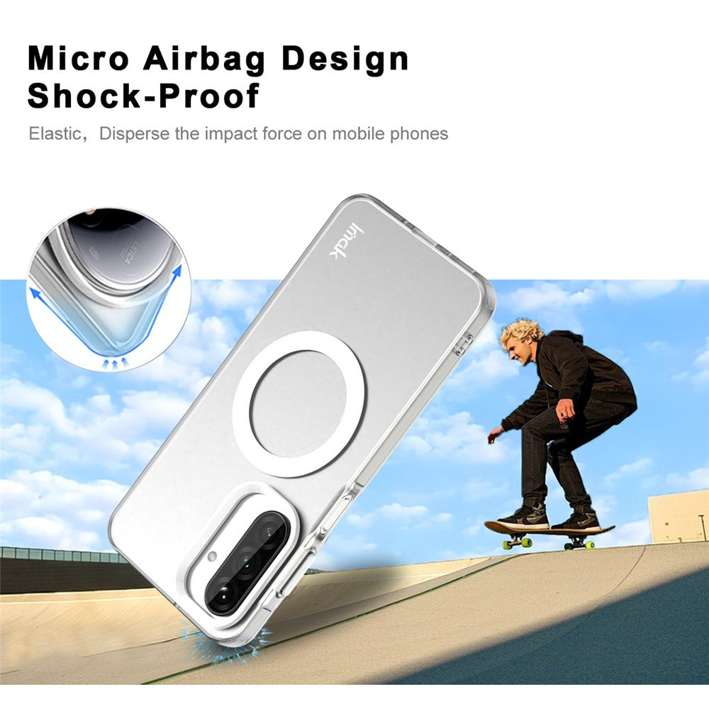 IMAK For Samsung Galaxy A17 5G Case Compatible with MagSafe PC + TPU Protective Phone Back Cover - White