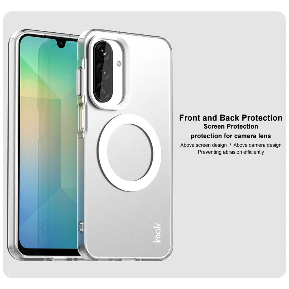 IMAK For Samsung Galaxy A17 5G Case Compatible with MagSafe PC + TPU Protective Phone Back Cover - White