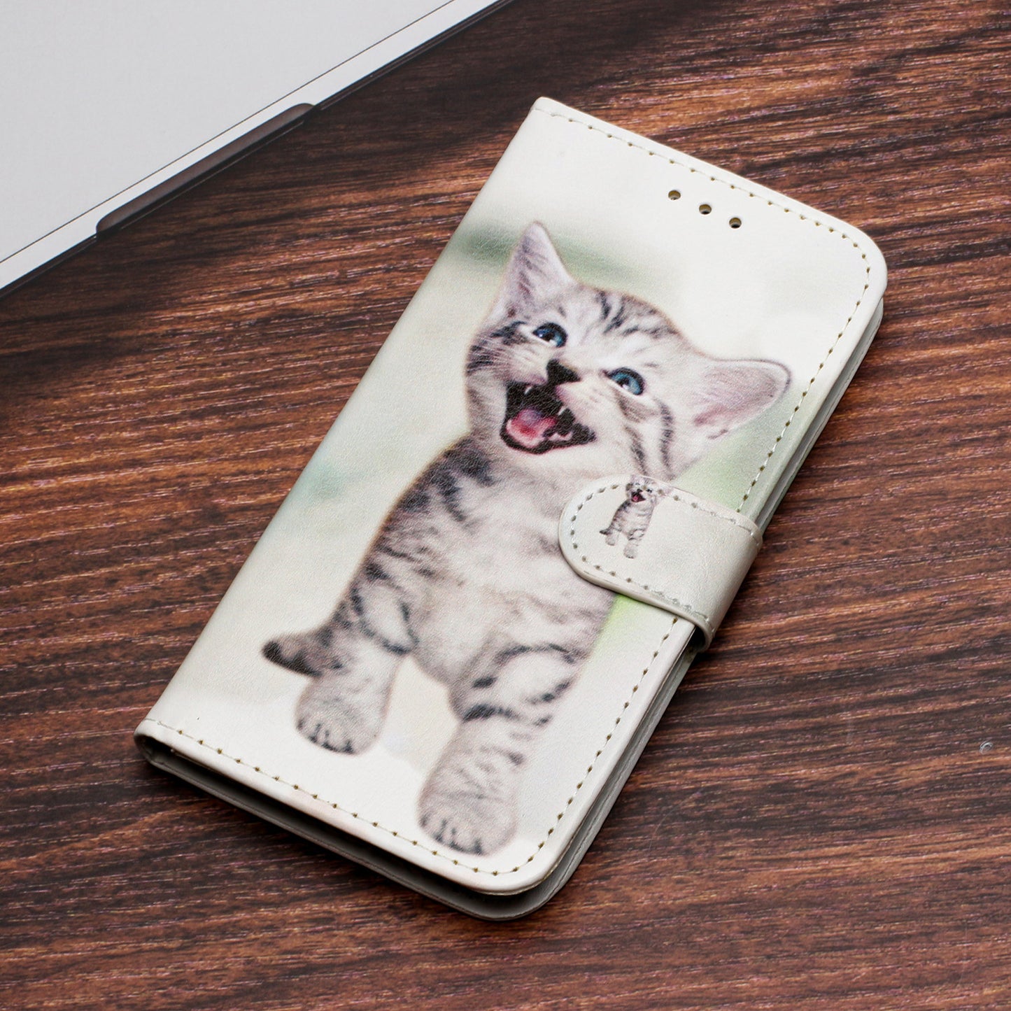 For Oppo Reno14 Pro 5G (Global) Wallet Case Printed Pattern PU Leather Stand Phone Cover with Strap - Cat