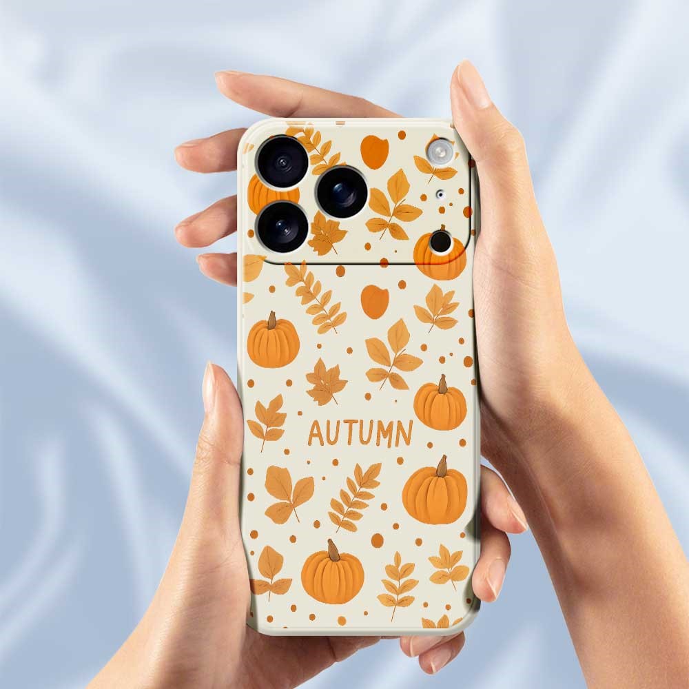 For iPhone 17 Pro Max Case Autumn Theme Pattern Printing Straight Edge TPU Phone Back Cover - Green