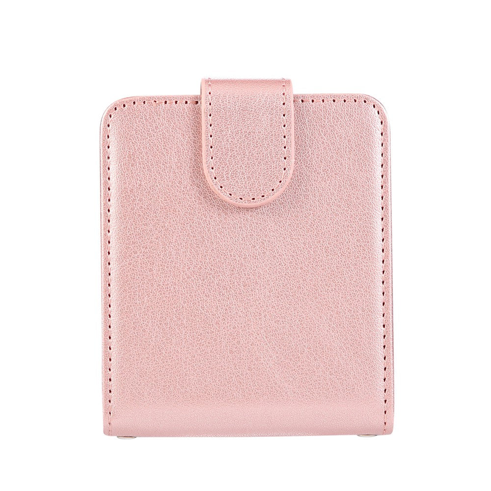 For Samsung Galaxy Z Flip7 5G Case Magnetic Clasp PU Leather Phone Cover with Card Slot - Rose Gold