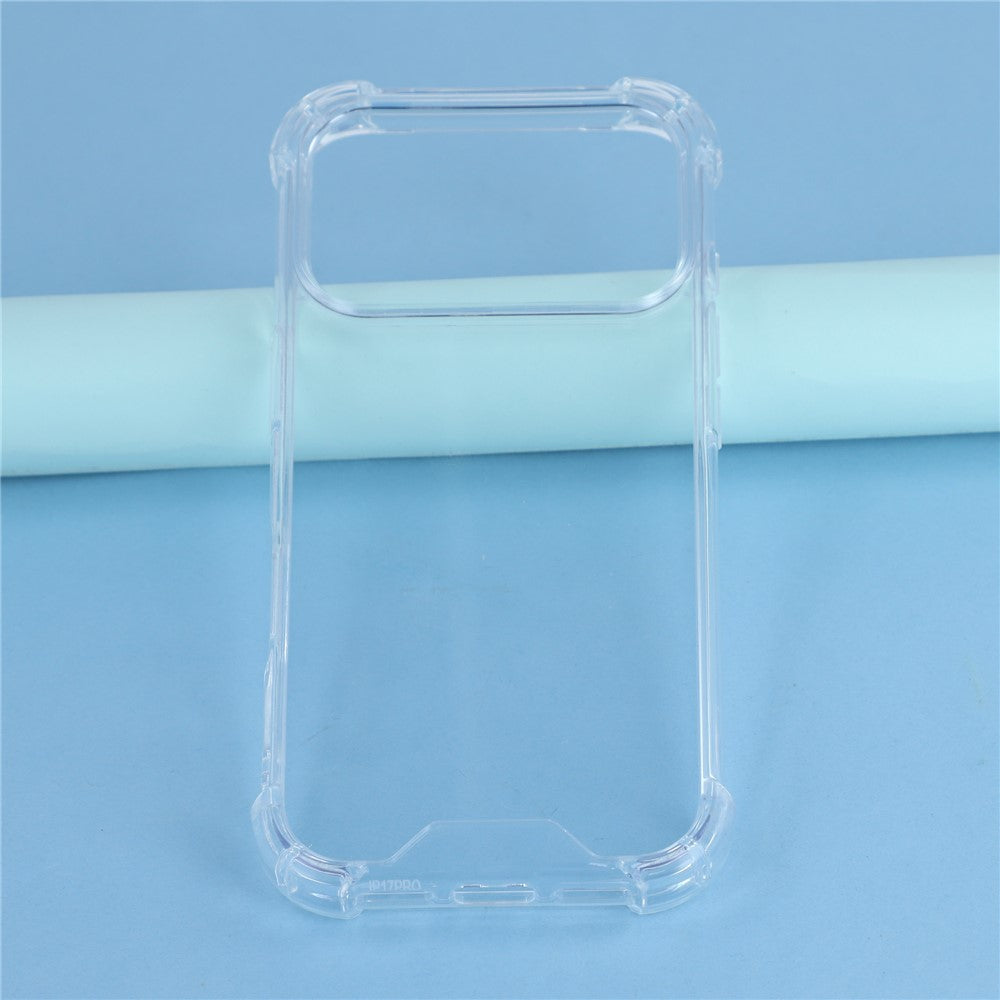 For iPhone 17 Pro Max Phone Case TPU + Acrylic 1.5mm Shockproof Clear Back Cover