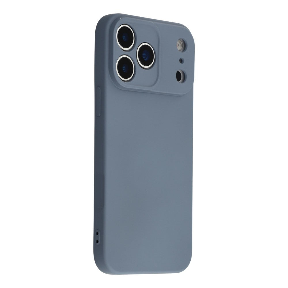 For iPhone 17 Pro Max Case TPU Back Soft Anti-Scratch Fiber Lining Phone Cover - Lavender Grey