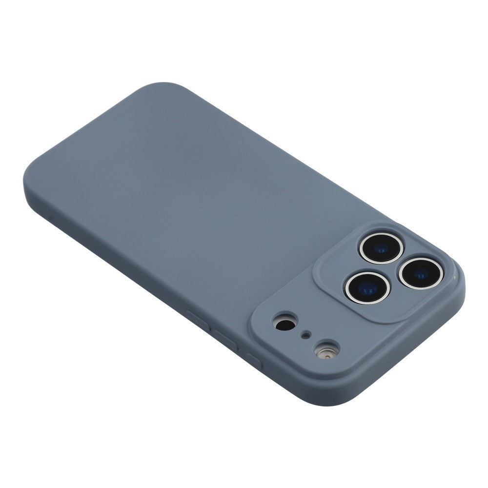 For iPhone 17 Pro Max Case TPU Back Soft Anti-Scratch Fiber Lining Phone Cover - Lavender Grey