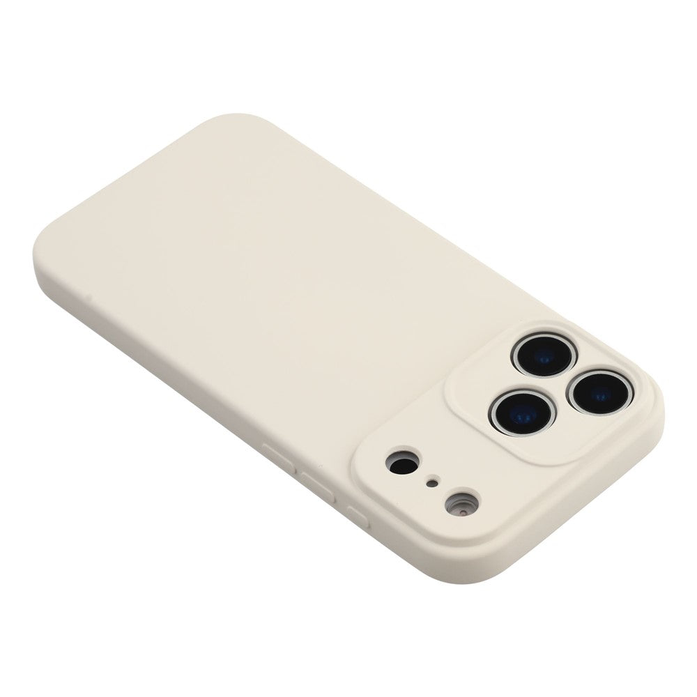 For iPhone 17 Pro Max Case TPU Back Soft Anti-Scratch Fiber Lining Phone Cover - White