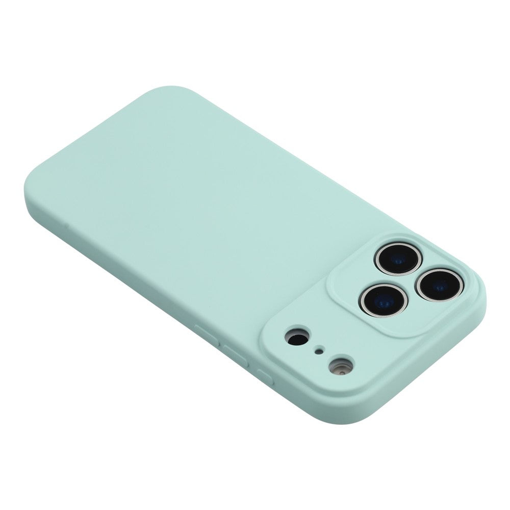 For iPhone 17 Pro Max Case TPU Back Soft Anti-Scratch Fiber Lining Phone Cover - Baby Blue