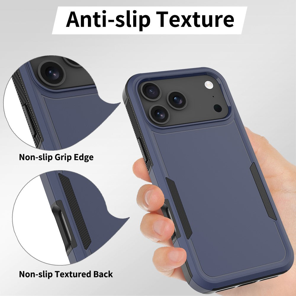 For iPhone 17 Pro Max Case 2 in 1 PC + TPU Shockproof Phone Cover - Dark Blue