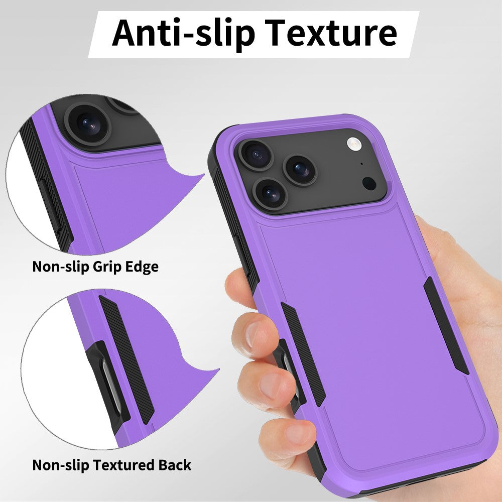 For iPhone 17 Pro Max Case 2 in 1 PC + TPU Shockproof Phone Cover - Purple