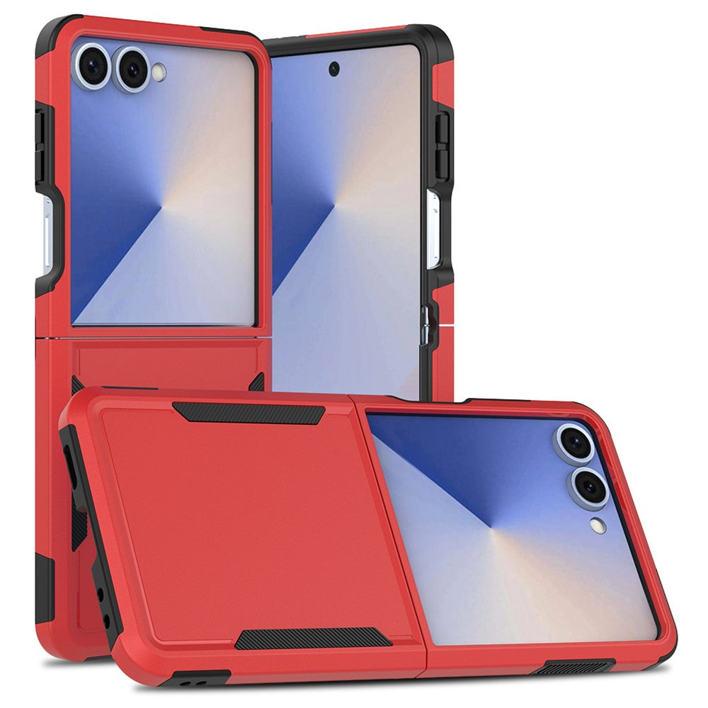 For Samsung Galaxy Z Flip7 5G Case 2 in 1 PC + TPU Shockproof Phone Cover - Red