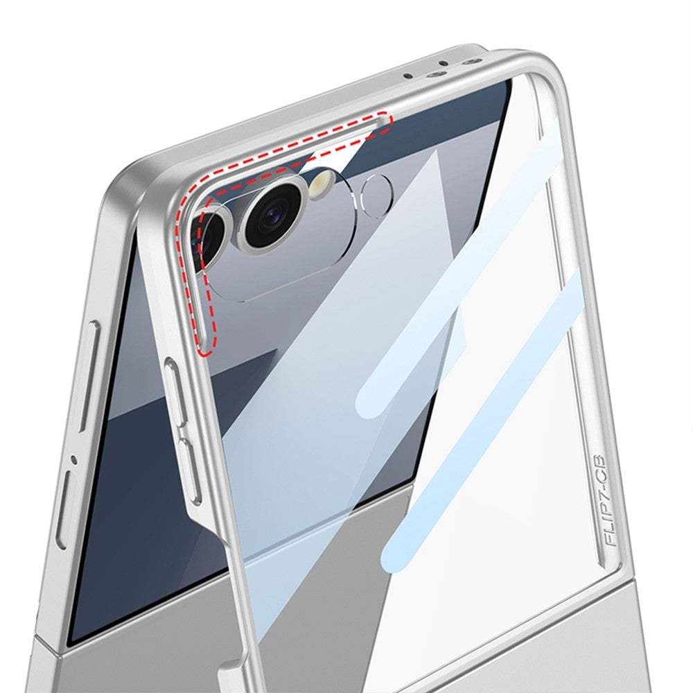 GKK For Samsung Galaxy Z Flip7 5G Magnetic Case Ultra Slim Protective Phone Cover with Screen Protector - Grey