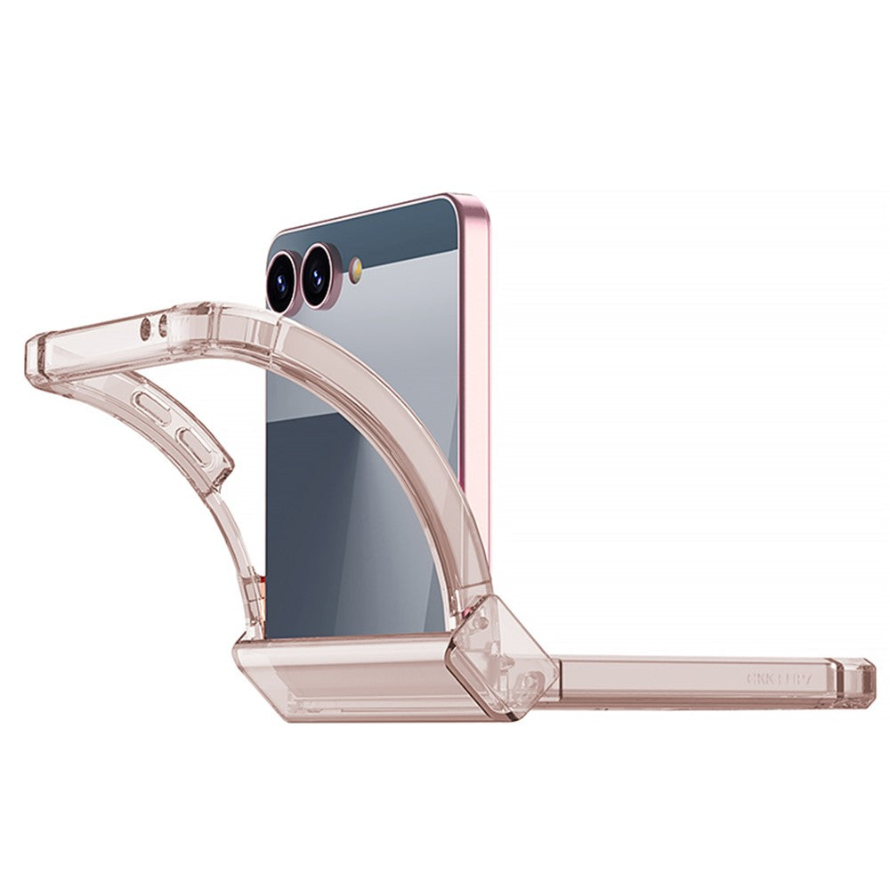 GKK For Samsung Galaxy Z Flip7 5G Magnetic Case Airbag Hinge Protection Shockproof Phone Cover - Transparent