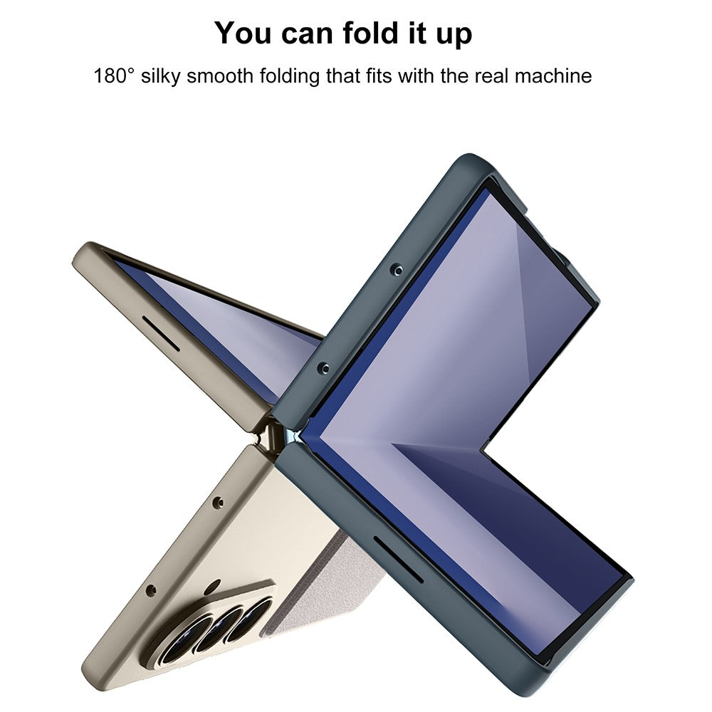 GKK For Samsung Galaxy Z Fold7 5G Case Hard PC Phone Cover with Slim Card Holder - Silver