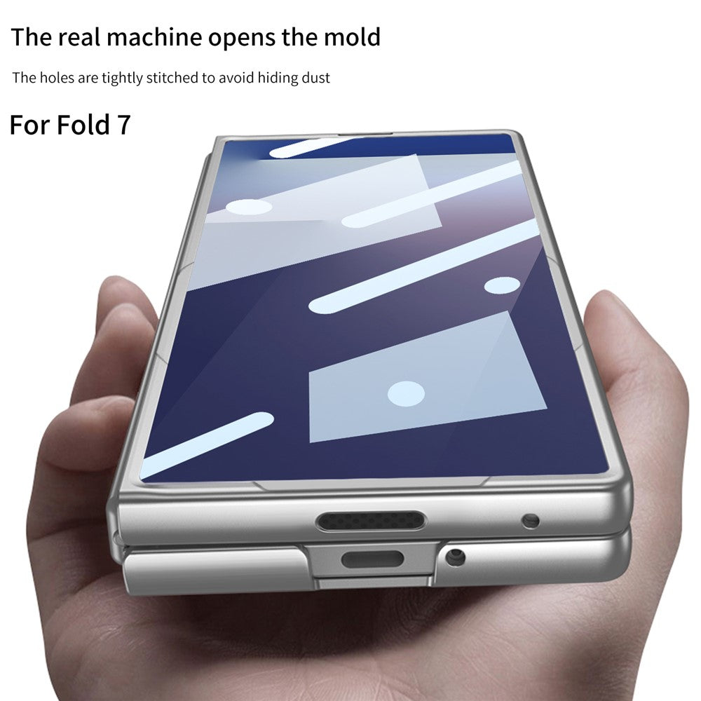 GKK For Samsung Galaxy Z Fold7 5G Case Hard PC + Tempered Glass Anti-Scratch Phone Cover - Green