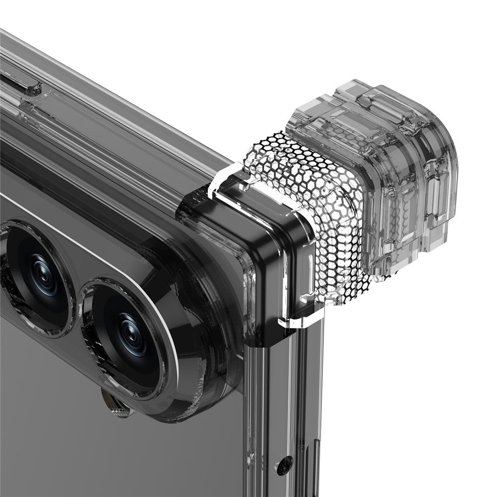 GKK For Samsung Galaxy Z Fold7 5G Case Magnetic Hinge Airbag Shockproof TPU Folding Phone Cover - Transparent