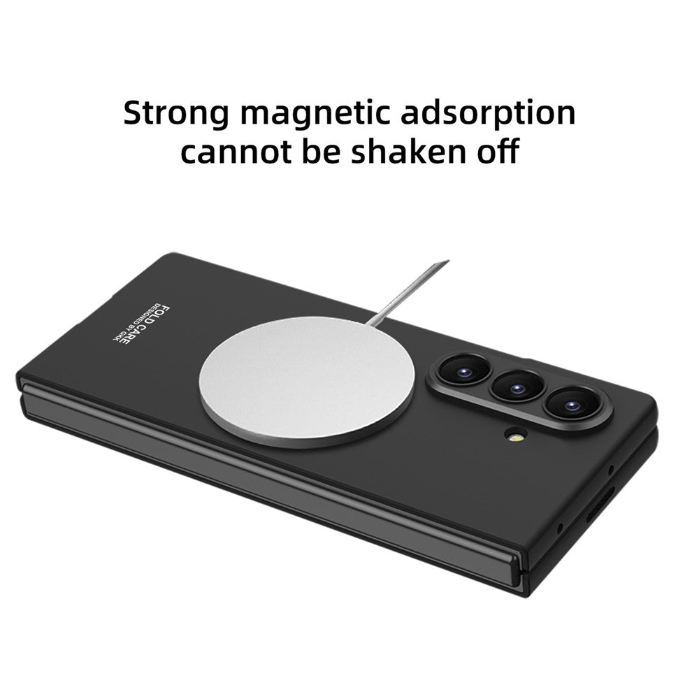 GKK For Samsung Galaxy Z Fold7 5G Magnetic Case PC Phone Cover with Screen Film - Titanium Grey