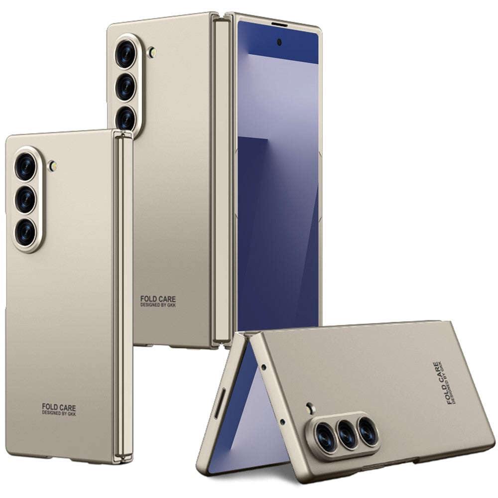 GKK For Samsung Galaxy Z Fold7 5G Case Shockproof Hard PC Folding Phone Cover (No Front Screen Film) - Titanium Grey