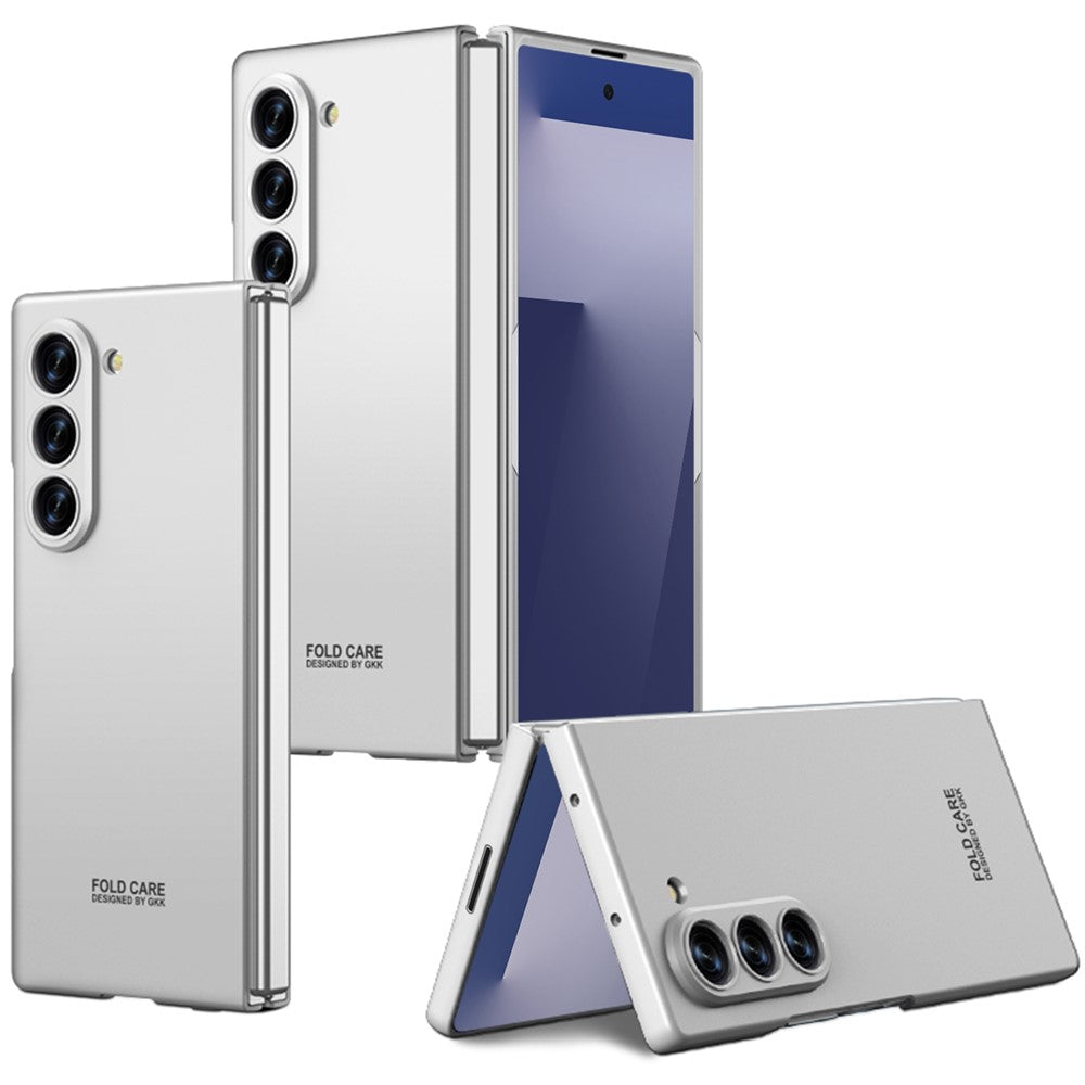 GKK For Samsung Galaxy Z Fold7 5G Case Shockproof Hard PC Folding Phone Cover (No Front Screen Film) - Silver