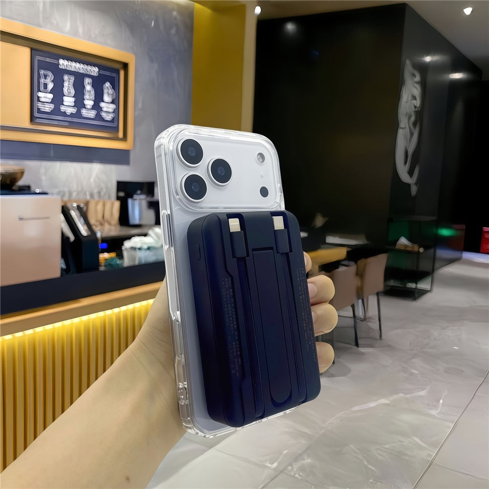 For iPhone 17 Pro Max Case TPU + Acrylic Clear Phone Cover with Glitter Ring Kickstand - Black