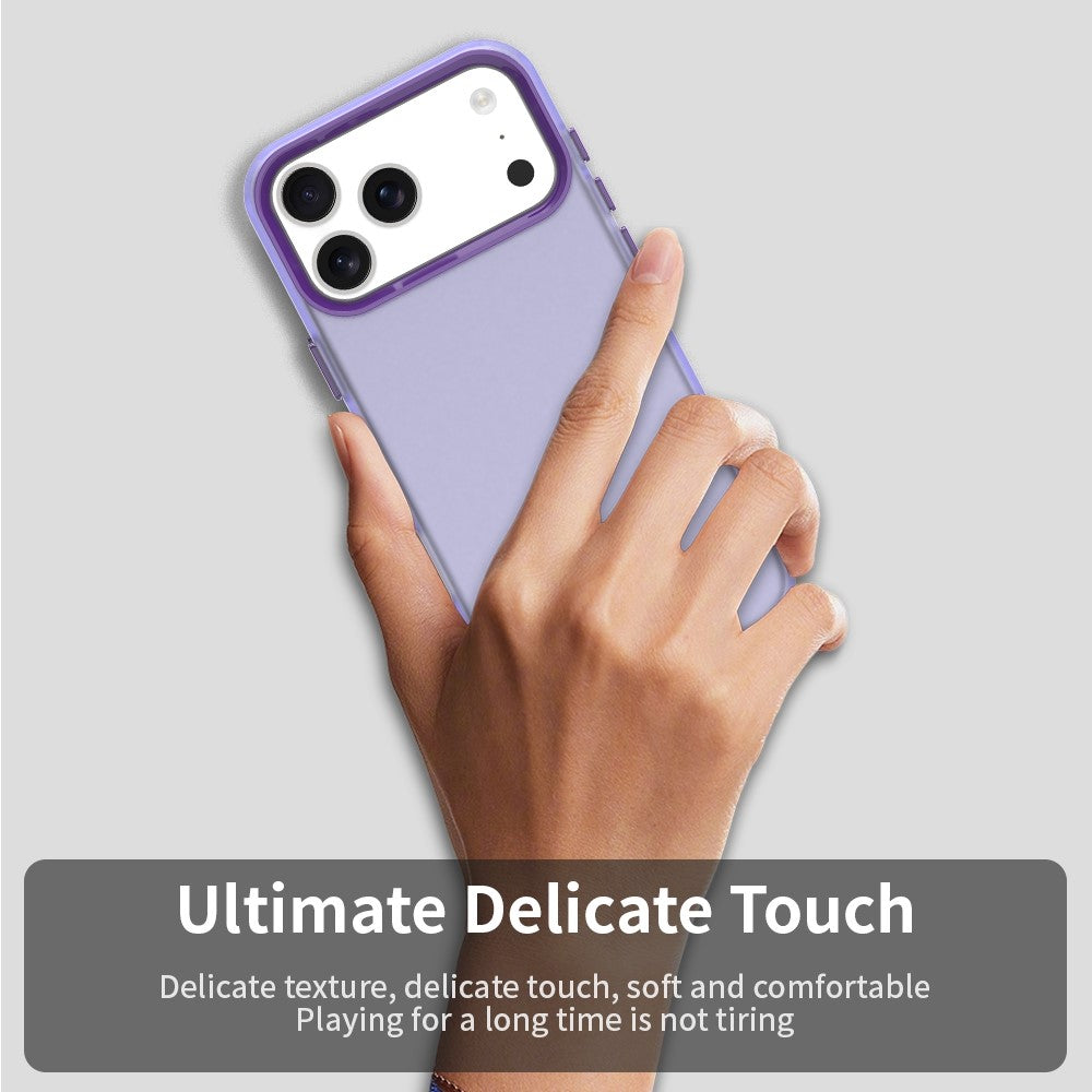 For iPhone 17 Pro Max Case PC + TPU + PET Matte Anti-Drop Phone Back Cover - Purple