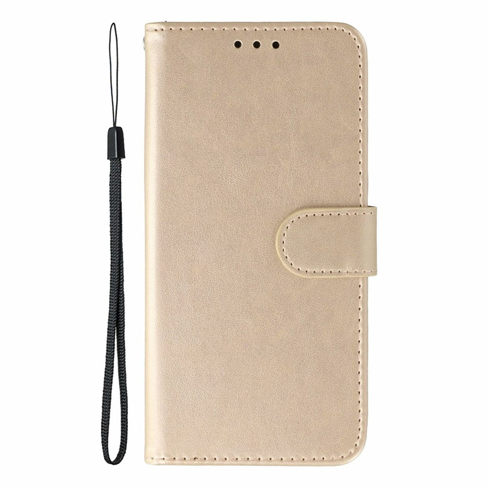 For Oppo Reno14 Pro 5G (Global) Case PU Leather Flip Wallet Phone Cover with Strap - Rose Gold