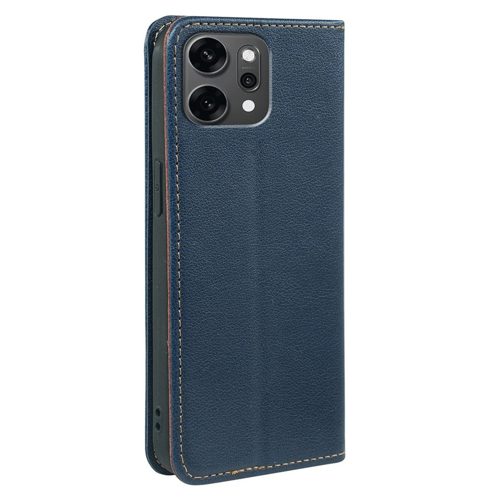 For Oppo Reno14 Pro 5G (Global) Case Wallet RFID Blocking Leather Phone Cover Strong Magnetic Closure - Blue