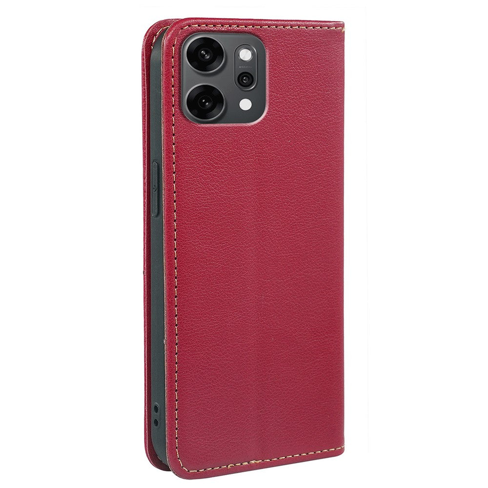For Oppo Reno14 Pro 5G (Global) Case Wallet RFID Blocking Leather Phone Cover Strong Magnetic Closure - Red