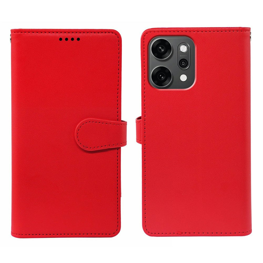For Oppo Reno14 Pro 5G (Global) Case with 9 Card Slots PU Leather Stand Phone Cover - Red