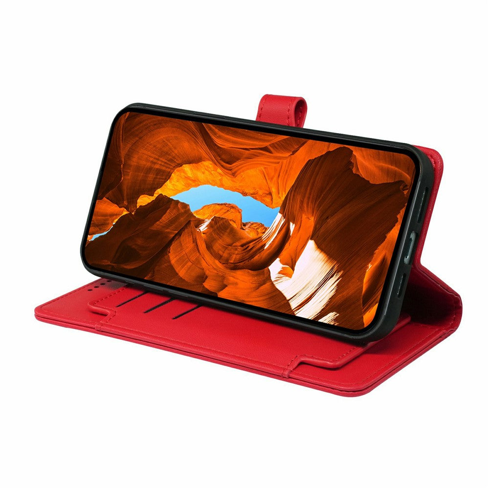 For Oppo Reno14 Pro 5G (Global) Case with 9 Card Slots PU Leather Stand Phone Cover - Red