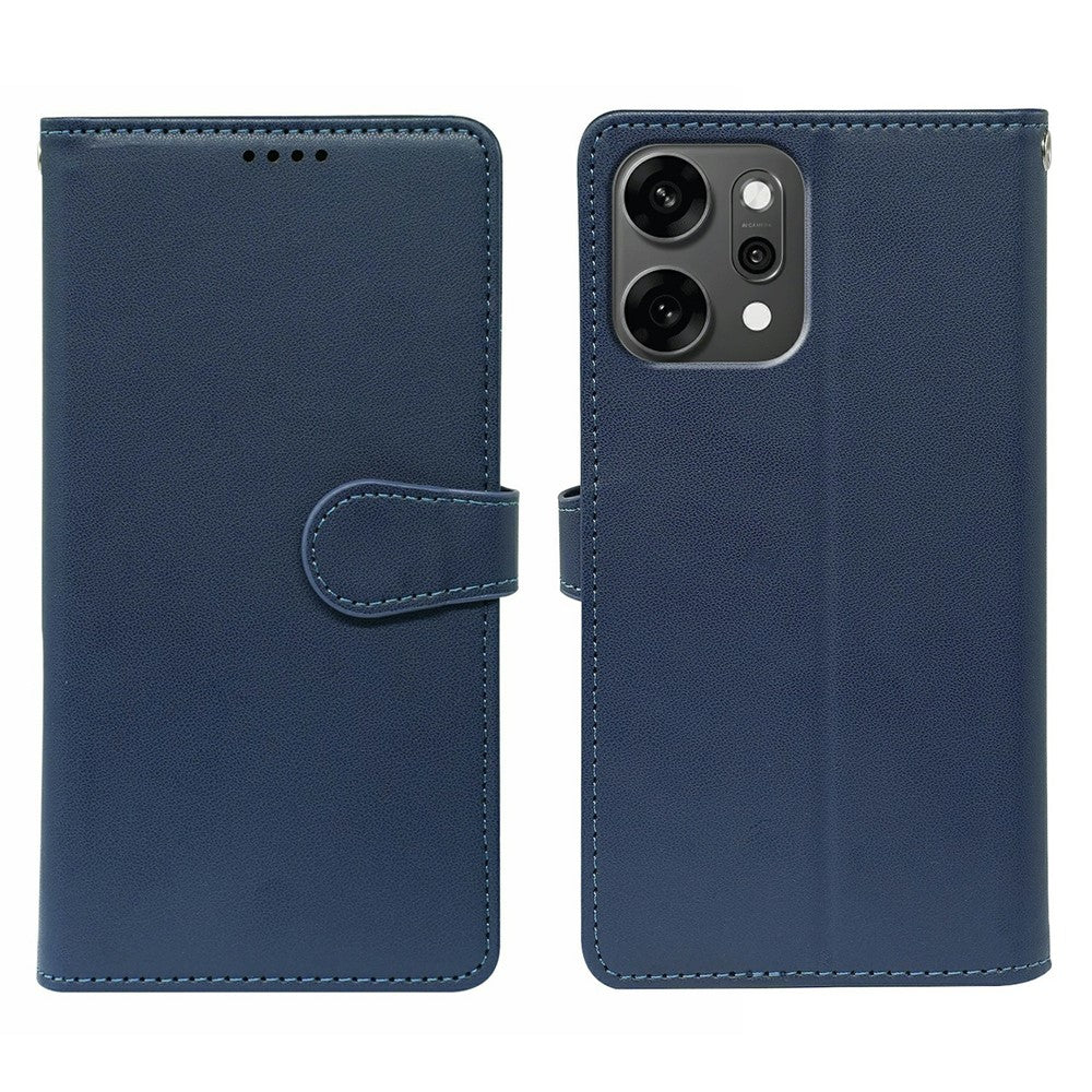 For Oppo Reno14 Pro 5G (Global) Case with 9 Card Slots PU Leather Stand Phone Cover - Blue