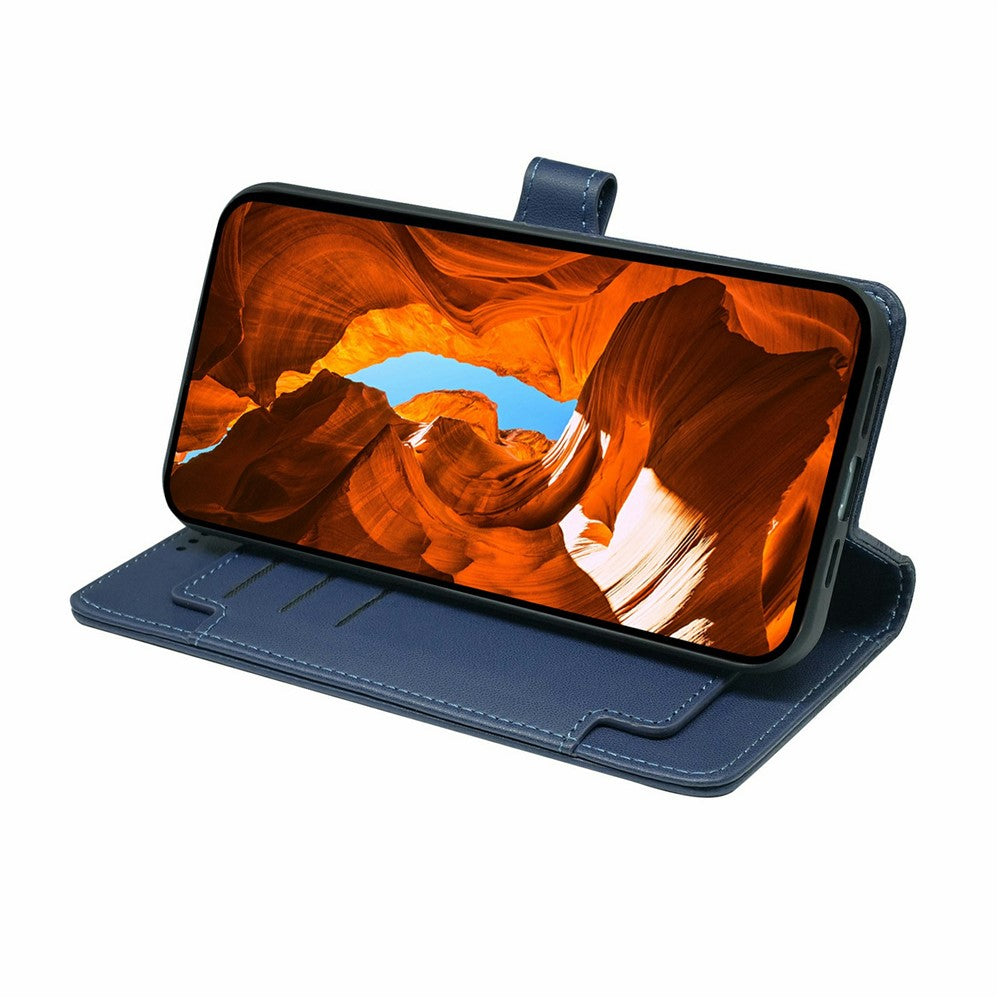 For Oppo Reno14 Pro 5G (Global) Case with 9 Card Slots PU Leather Stand Phone Cover - Blue