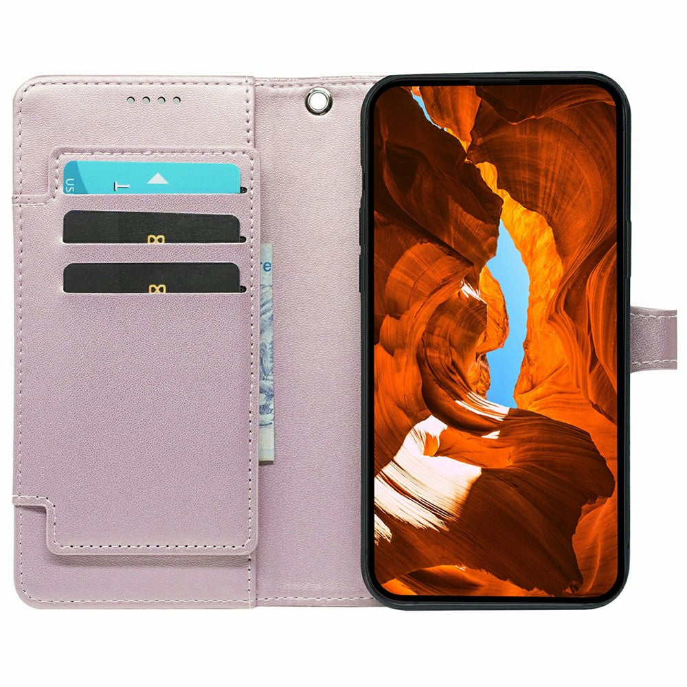 For Oppo Reno14 Pro 5G (Global) Case with 9 Card Slots PU Leather Stand Phone Cover - Rose Gold