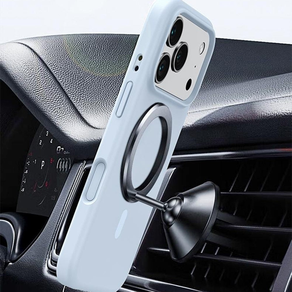 For iPhone 17 Pro Max Case Compatible with MagSafe PC + Liquid Silicone Phone Cover - Antique White