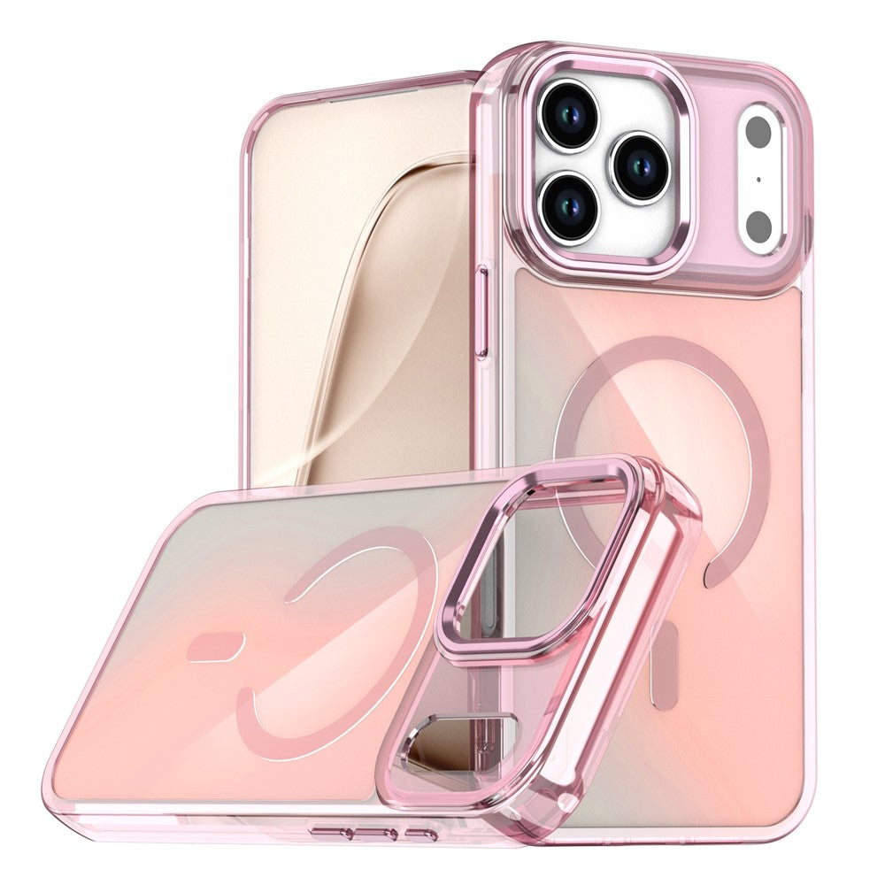 For iPhone 17 Pro Max Case Compatible with MagSafe Color Changing TPU Phone Back Cover - Pink